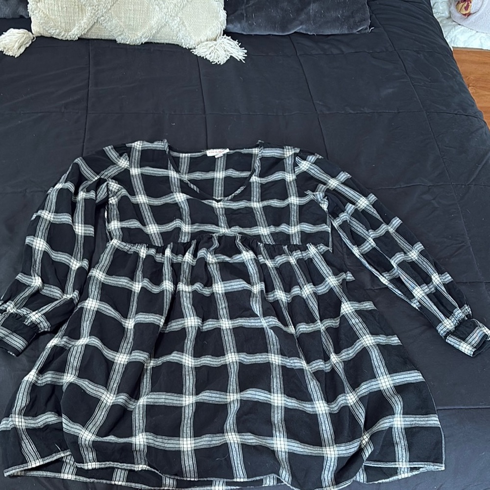 Knox Rose Black and White Checkered Dress